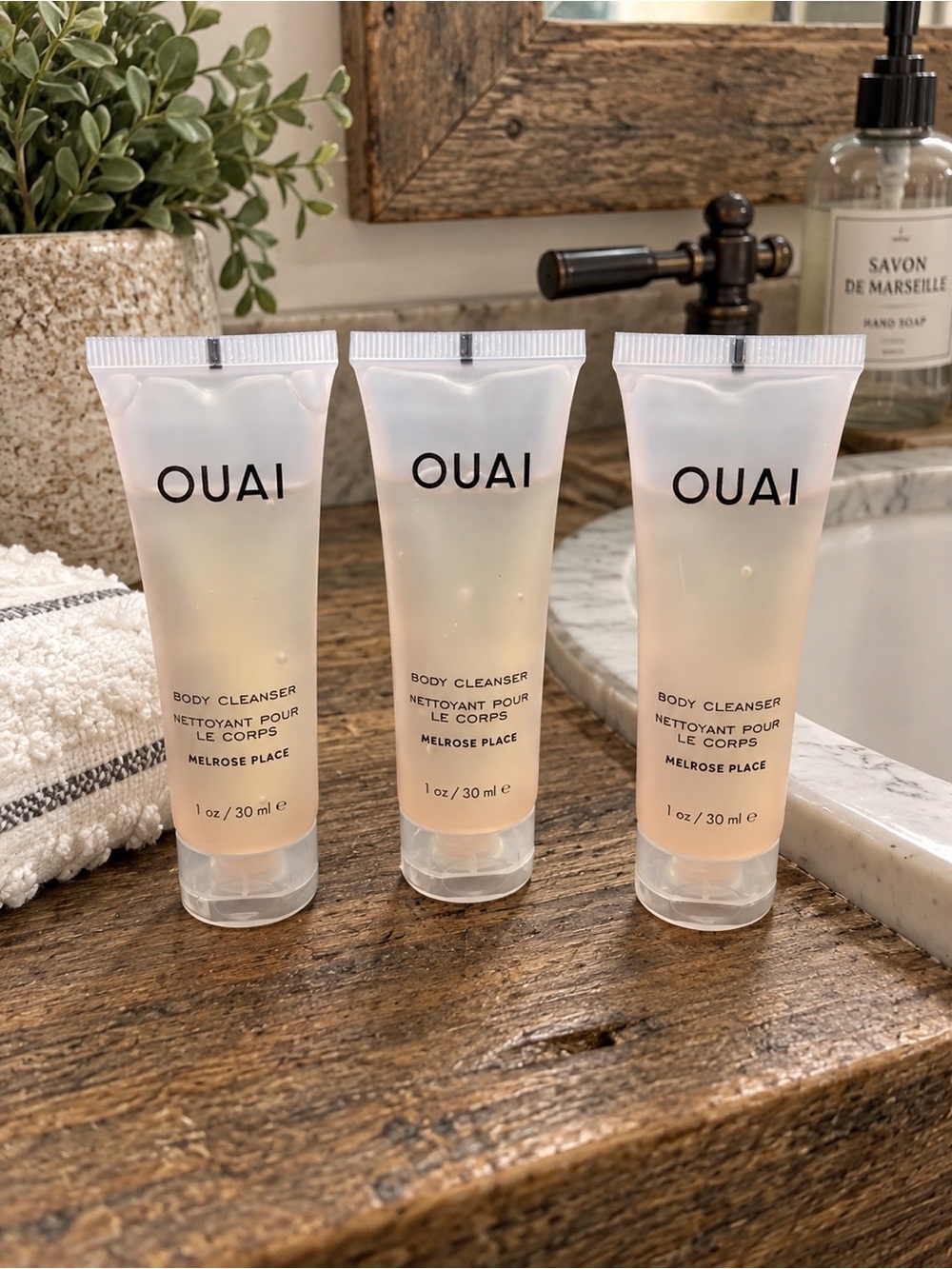 OUAI Body Cleanser x 3! 90ML total, Sealed and Brand New!